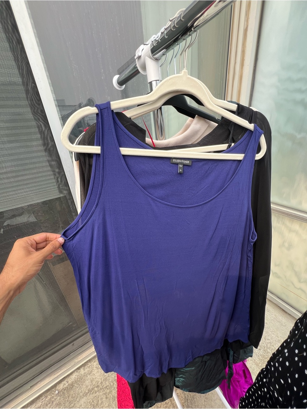 Eileen Fisher Deep Violet Scoop Neck Tank